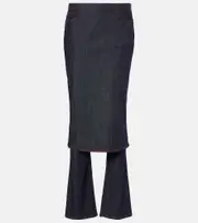 [Alaia] Alaïa Denim skirt pants AU 18 blue