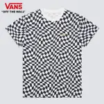 【VANS 官方旗艦】WAVY 女款黑白棋盤格短袖T恤