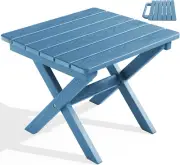 Folding Adirondack Side Table, Portable Small Outdoor Table, Weather Resistant O