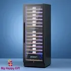 Devanti Wine Cooler Fridge Compressor Dual Zone Cellar Chiller 128 Bottles Black