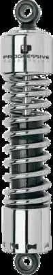 Progressive 412 Rear Shock Damper 13in Chrome NC Harley Super Glide 87-94