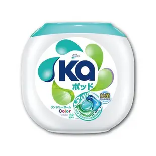 日本SEIKA王子菁華 3合1超濃縮洗衣凝膠球 綠珠護色 52顆罐裝 洗衣膠囊 洗衣球
