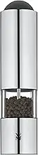 WMF Electric Mill 21 cm, Salt and Pepper Mill Electrically Unfilled, LED Light, Cromargan Matte Stainless Steel, Glass, Ceramic Grinder