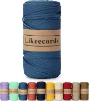 4Mm Polyester Braided Macrame Cord 140Yard /426Feet,Elastic Yarn for Crocheting