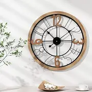 Artiss 60Cm Wall Clock Large Modern Roman Numerals Wooden Art Clocks Home Decor