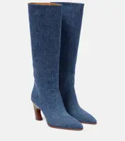 [Chloe] Chloé Oli denim knee-high boots AU 6 blue