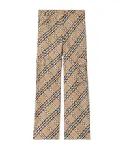 Burberry Checkered Straight-Leg Cargo Pants IT52,IT50,IT54,IT48,IT46 Teacup/pasture