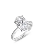 Bloomingdale's Fine Collection Certified Lab Grown Oval Diamond Engagement Ring in 18K White Gold, 2.0 ct. t. w.