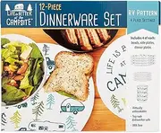 Camco LIBATC, Dinnerware Set, Melamine, Sketch Pattern