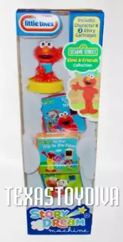 Little Tikes Story Dream Machine ELMO & FRIENDS FIGURE & CARTRIDGES Books READ!!