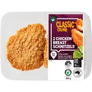 Woolworths Oven Baked Chicken Breast Schnitzels 350g