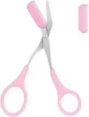 Precision Eyebrow and Eyelash Trimmer Kit, Stainless Steel Grooming Scissors ...