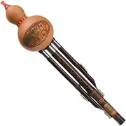 Hulusi Instrument Gourd Flute Gourd Flute with Box and Chinese Knot Flute Student Instrument Calabash Flute