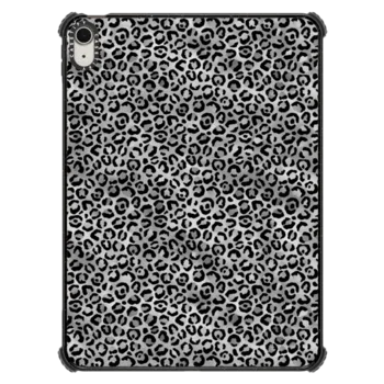 iPad Air 11-inch (M2/M3) iPad Impact Case Abstract black white silver gradient cheetah animal print