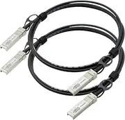 2pack QSFPTEK 10G SFP+ DAC Cable, 2m (7ft) Passive Direct Attach Copper Twinax Cable for Cisco SFP-H10GB-CU2M, Ubiquiti, D-Link, Netgear, Mikrotik, Open Switch Devices