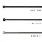 Curtain Pole Rod Curtain Metal Rod Rail Finial Set 28mm Extendable Adjustable