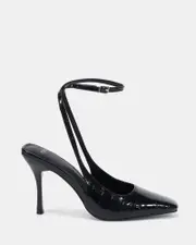 IRISH Black Croc High Heels
