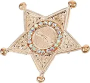 NAMOARLY Badge Star Brooch Pin Fashion Brooch Brooches for Women Star Lapel Pin Shawl Pin Star Costume Brooch Hat Lapel Pin Rhinestone Pin Star Clothes Pin Backpack Pin Zinc Alloy