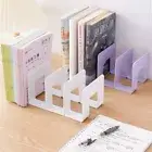 Bookshelf Divider Book Stand 4 Grid Desk File Sorter Book Storage