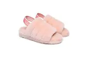 AUSTRALIAN SHEPHERD UGG Women Slingback Fluffy Slides Puffy Pink