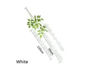 White Wisteria Artificial Flower Garland Hanging Vines Artificial Plant Fake Wisteria Silk Flowers String for Wedding Home Decor - white