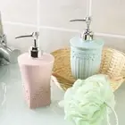 Refillable Manual Soap Dispenser Stained Carved Hand Sanitizer Bottle