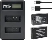 LOTUS POWER LP-E12 Battery with Charger, LP E12 Dual Charger & LPE12 Batteries Compatible with Canon Camera EOS M, EOS M2, EOS M50, EOS M100, EOS 100D, PowerShot SX70 HS (1 Charger & 2 Batteries)