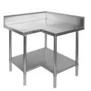 Modular Systems Economic Corner Workbench 100Mm Splashback & Undershelf - 900mm W x 900mm D x 900mm H