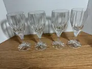 Set Of 4 MIKASA BERKELEY Crystal Stem 7 1/4" Tall Wine Glasses