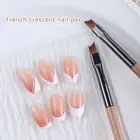 1Pc French Tip Nail Brushes Half Moon Shape UV Gel Acrylic Painting DrawiZK _si