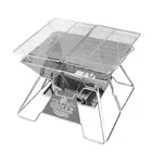 2-in-1 Camping Fire Pit BBQ Grill Smoker Outdoor Portable Stainless Steel Grillz