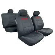 Black Canvas Seat Covers Full Set For 2020 MITSUBISHI TRITON ML MN DUAL CAB