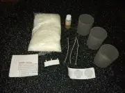 Votive candle making kit. For 3 candles