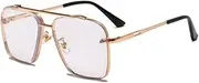 Fashion Cool Men Driving Glasses Goggle Summer Style Gradient Brown Sunglasses Vintage Pilot Sun Glasses Punk Oculos De Sol