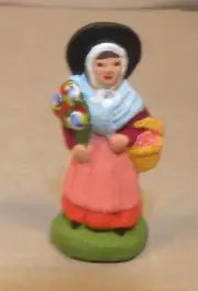 NEW Woman with flower, Carbonel Chip for Santons Marcel Carbonel Chip