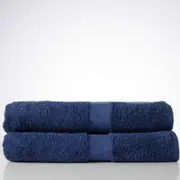 Canningvale Royal Splendour Bath Sheet Twin Pack - Black, Combed Cotton