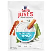 McCormick, Just 5 Simple Ingredients, Dip, Dressing & Seasoning Mix, Homestyle Ranch, 1.25 oz (35 g)