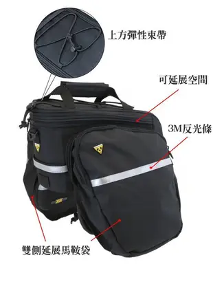 【白鳥集團】TOPEAK Roadie Rack公路車C夾貨架+RX TrunkBag DXP後貨馬鞍袋