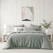 Bianca Kahlani Sage Waffle Quilt Cover Set Super King