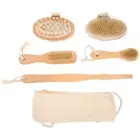 5 Pcs Back Scrub Brush Shower Loofah Sponge Pads Cellulite Brush
