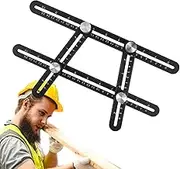 Speed Square Measuring Ruler, Rafter Square, Alloy Metal Triangle Ruler for Measuring High Precision Angle, The Positioning Square is a Multifunctional Wood Pecker Tool, The PE