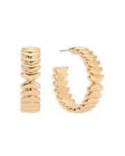 Ettika Metal Moderna Medium Half Hoop Earrings