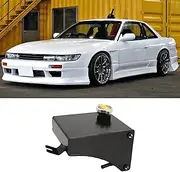 ElgnAura Leakage Prevention Radiator Tank, Aluminum Coolant Overflow Tank Kit for Universal Applications - Overflow Expansion Tank for S13 All Selections (Black)
