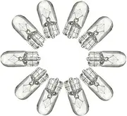 ZMShun 10Pcs 12V 5W T10 501 194 W5W T3-1/4 Small Light Bulb 4300K Yellow T10 Clear Glass Halogen Wedge Base Bulbs for Motorcycle, RV and Cabinet, Boat and Landscape Lights, Auto, DC 12V all