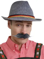 German Lederhosen Mens Grey Costume Hat
