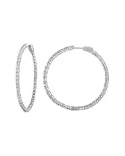 Diana M. Fine Jewelry 18K 2.50 ct. tw. Diamond Hoops