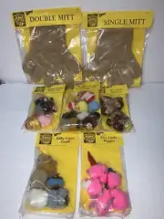 Finger Puppet Monkey Mitt Five Little Monkeys Piggies Old MacDonald etc Vintage