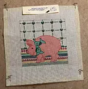 Pig Handpainted Needlepoint Canvas by Pumpkin Patch Originals