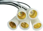 E12 Lamp Socket 5PCS Candle Candelabra E12 Light Lamp Socket Holder Base with Le