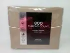 800 THREAD COUNT LUXURY SATEEN SHEET SET KING SIZE 4 PIECE SHEET SET {Brown}